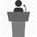 Parler Sur Le Podium Icône