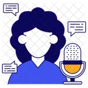 Parole En Texte Voix En Texte Microphone Icône