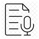 Transcription De La Parole En Texte Analyse Audio Icône