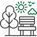 Paisaje Del Parque Ocio Naturaleza Icono