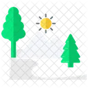 Parques Nacionales Icono Plano Iconos De Viajes Y Tours Icono