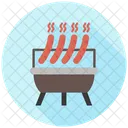 Parrilla De Salchichas Comida Salchichas Icono