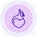 Parrot Love Animal Line Style Icon Icon