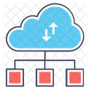 Structure De Donnees Reseau Partage Partage Cloud Icône