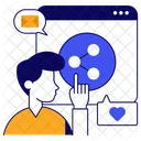 Partager Le Chat Partager Le Message Partager Le Site Web Icône