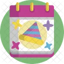 Party Kalender Zeitplan Symbol