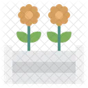 Cama de flores  Icono