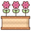 Cama de flores  Icono