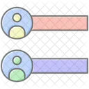 Participantes Da Reuniao Icone De Cor Linear Ícone