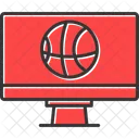 Jogo Ao Vivo Basquete Televisao Ícone