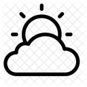 Partiellement Nuageux Meteo Meteorologie Icône