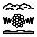Partikel Luft radioaktiv  Symbol