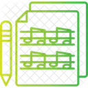 Partitura Musical Archivo Letras Icono