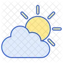 Partly Cloudy Day Sunny Day Bright Icon