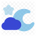 Partly cloudy night  Icon