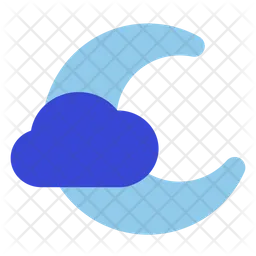 Partly cloudy night  Icon