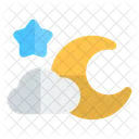 Partly cloudy night  Icon
