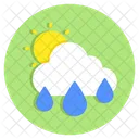 Partly Rainy Day Weather Forecast Overcast Icon