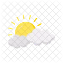 Partly Sunny Weather Sun Icon