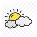 Partly Sunny Weather Sun Icon