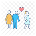 Partner betrügen  Symbol