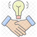 Partner Collaboration Lineal Color Icon Icon