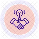 Partner Collaboration Line Icon Icon