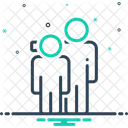Accompanied Together Endways Icon