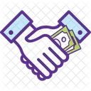 Money Handshake Partnership Icon