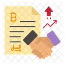 Agreement Bitcoin Business Icon