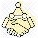 Partnership Bond Color Shadow Thinline Icon アイコン