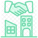 Partnership Building Duotone Line Icon Icon
