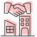 Partnership Building Color Shadow Thinline Icon アイコン