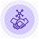 Partnership Connection Line Icon Icon