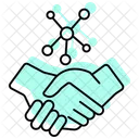 Partnership Connection Color Shadow Thinline Icon アイコン