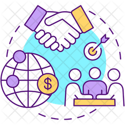 Partnership ecosystem Icon - Download in Colored Outline Style