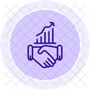 Partnership Growth Line Icon Icon