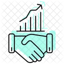 Partnership Growth Color Shadow Thinline Icon アイコン