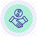 Partnership Harmony Line Icon Icon