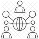 Partnership Network Thinline Icon アイコン