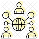 Partnership Network Color Shadow Thinline Icon アイコン