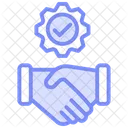 Partnership Success Duotone Line Icon Icon