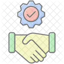 Partnership Success Lineal Color Icon Icon