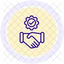 Partnership Success Line Icon Icon