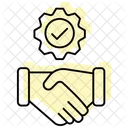 Partnership Success Color Shadow Thinline Icon アイコン