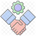 Partnership Support Lineal Color Icon Icon