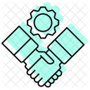 Partnership Support Color Shadow Thinline Icon アイコン