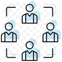 Partnership Teamwork Color Shadow Thinline Icon アイコン