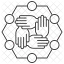 Partnership Unity Thinline Icon アイコン