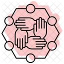 Partnership Unity Color Shadow Thinline Icon アイコン